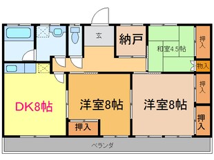 曽根マンションの物件間取画像